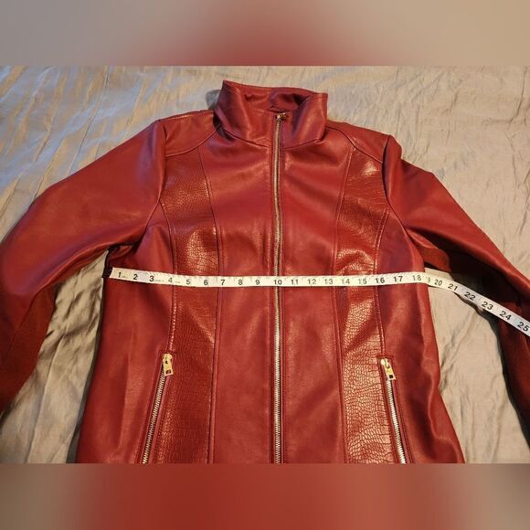 Marc NY Wine/Burgundy Faux Leather size M - Picture 11 of 11
